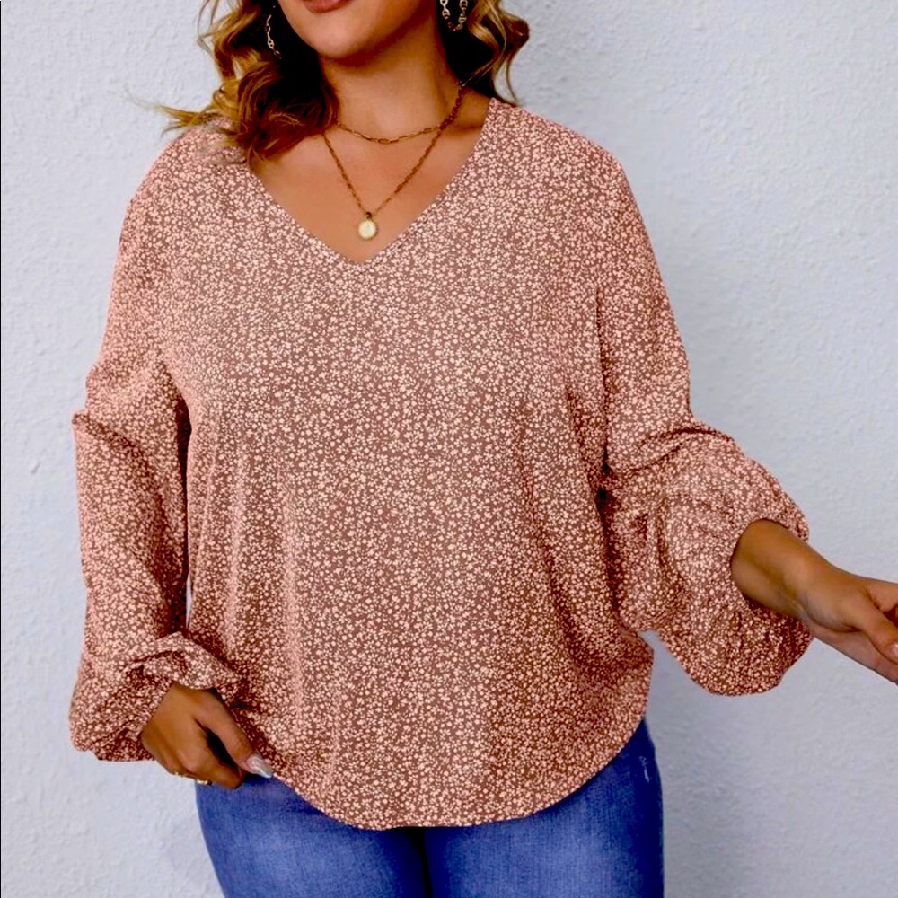 Dusty Rose Floral Top